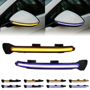2PCS Mirror Indicator for VW Golf GTI 7 Mk7 7.5 R Sportsvan Touran Jetta Dynamic Turn Signal LED Side Wing Sequential Lights