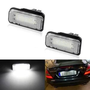 2PCS No Error Canbus Car LED License Plate Light for Mercedes W211 4D W203 5D W219 R171 2D 12V