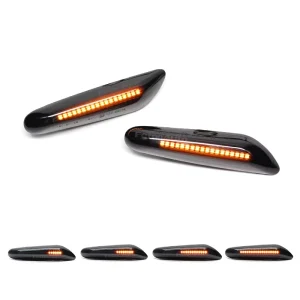 2PCS T10 LED Blinker Turn Signals Side Marker Lights for BMW E90 E46 E91 E92 E93 E60 E87 E82 Dynamic Sequential Indicator Lamps