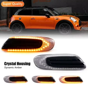 2PCS Waterproof Sequential Dynamic LED Side Marker Lights for F55 Mini Cooper s F56 JCW F57 Convertible S 14 20 Turn signal Lamp