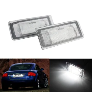 2Pcs Canbus 18 SMD LED License Number Plate Light Lamps for Audi TT MK1 8N
