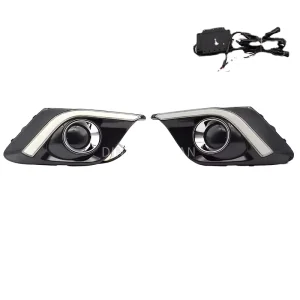 2Pcs DRL for Mazda 3 Mazda3 Axela LED Daytime Running Lights Daylight Fog Lamp with Turn signal Light