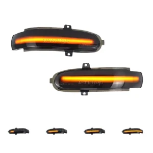 2Pcs Dynamic LED Turn Signal Light for Mercedes Benz C W203 T Model S203 CL203 Rearview Mirror Indicator Lamp