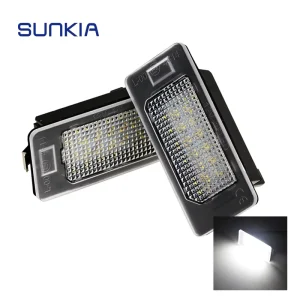 2Pcs/Set Car LED License Plate Number Light Built-in Canbus Controller for BMW E82 F22 E46 E93 E60 F10