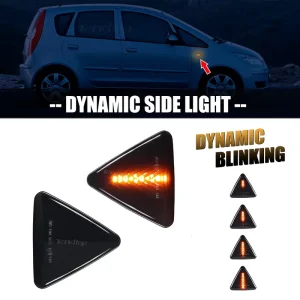 2Pcs Side Turn Signal Lamp LED Dynamic Side Marker Light for Mitsubishi Colt CZC CZ3 Z23 Z24 Z25 Z33 Z34 Z3