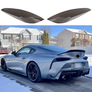2Pcs Smoke Black Tail Light Covers for Toyota Supra GR Rear Lamp Guard Protector Trim Car Exterior Accessories