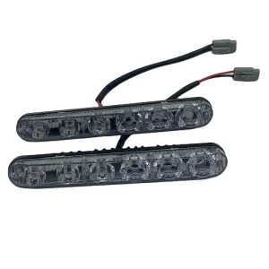 2Pcs set Super Bright LED DRL 6led White DC12V Car Daytime Running signal Light Driving Lamp