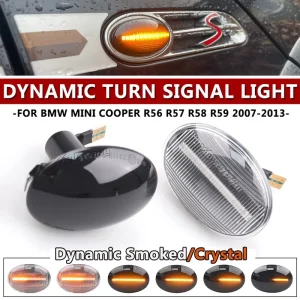 2X 12V Car Flowing Side Repeater Lamp Dynamic LED Side Marker Light Indicator CL R56 LSM SM for MINI Cooper R55 R56 R57 R58 R59