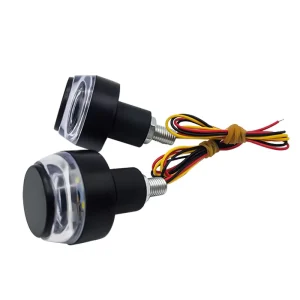 2pcs 12V CNC Turn Signals Motorcycle LED Handle Bar End Blinker 22mm High Brightness Modified Mountain Bike Lights Turn Signals
