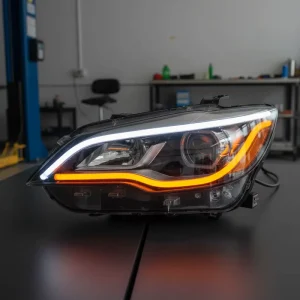 2pcs 60cm LED Strip Headlight DRL with Running Welcome Light 30cm 45cm LED Headlight Turn Signal with Sequential Indicator