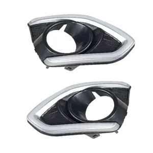 2pcs LED Daytime Running Lights for Chevrolet Spark LED DRL Fog Lamp Cover with Yellow Turn Signal Lamp