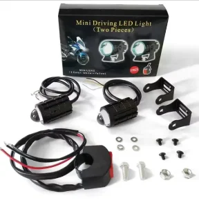 2pcs Motorcycle Led Headlight 12V High Bright Led Lights Lamp for Motorbike Moto Led Auxiliary Spotlights