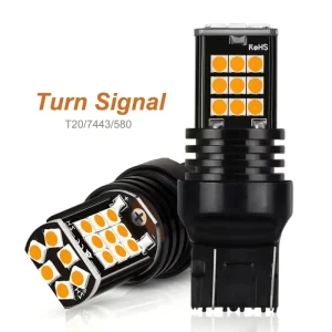 2x Car Signal Lamp 7440 Led Bulb 3030 24SMD T20 7443 Led W21W W21 5W 12V Auto Turn Signal Light Reverse Rear Lamps