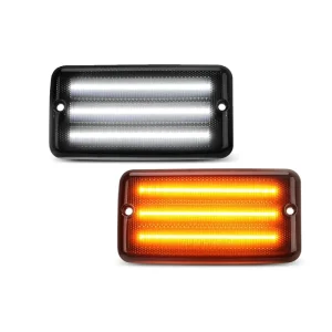 2x Smoked Lens Front Bumper Turn Signal Lights for Jeep Wrangler TJ Car Side Marker Indicator Repeat Blinker Lamps