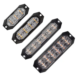 3 12 LED High Brightness Strobe Light One Drag for Cars 4*12 Explosion Warning Grille DC 12 24V Auto Exterior Lighting