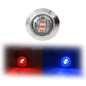 3/4″ Dual Colors Mini Double Fury Light Clearance Marker Clear Lens Led Truck Trailer Bus Lights 12v 24v Led Penny Fender Lamp
