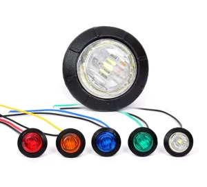 3/4 In Round LED Light Front Rear Side Marker Indicators Light for Truck Car Bus Trailer Van Caravan Boat