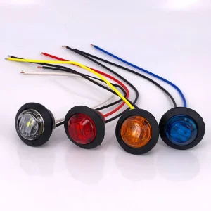 3/4 Inch Bullet LED Light for Car Bus Truck Trailer Chrome Trailer Side Marker Light
