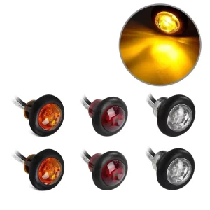 3 4 Inch Mini Amber Round Piranha LED Marker Clearance Light Truck Side Marker Lights for Truck Trailers