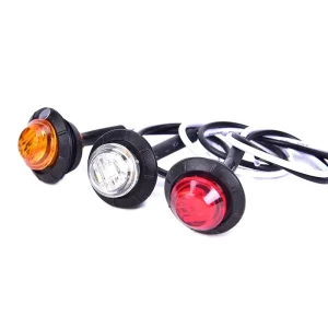 3/4 Inch Side Marker Light LED Red for Truck Car Bus Trailer SUV Trailer Indicators Lights Auto Pickup Warning Clearance Lamp