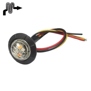 3 4″ Round LED Bullet Marker Lights Front Rear Side Marker 4LED Turn Warn Light Trailer Van Truck Side Signal Light