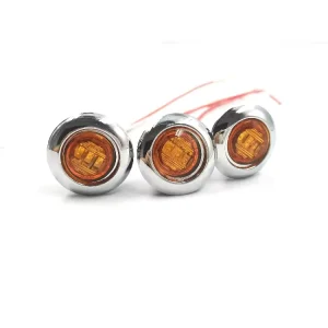 3/4″ Round LED Side Marker Light 12V Side Marker Lamp for Truck Trailer Auto Car