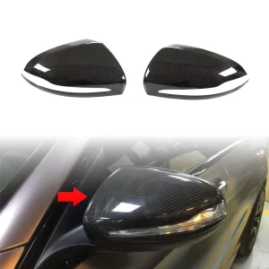 3 Customizable Styles Snap On Carbon Fiber Side Mirror Covers for Mercedes Benz C E GLC V S Class Auto Exterior Tuning Parts
