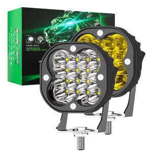 3 Inch 16 Pcs LED Work Light Yellow White Universal Off Road IP67 Waterproof DC9 80V Aluminum + PC Material Car Accessories
