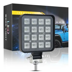 3 Inch 16LED 12W Car LED Working Light H MINI F F 16 Square Floodlight for 9 80V Motorcycle Auto Truck Farm Machinery