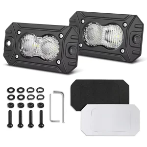 3 Inch 40W 6000K White Flush Mount LED Bumper Lights 12V Flush Mount Led Lights Fog DRL Lights Other Cars Lights Accessories