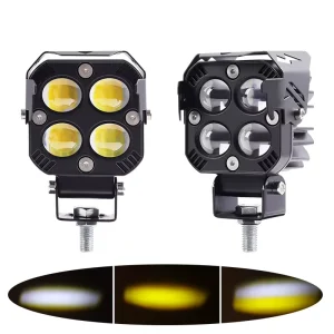 3 Inch 40W White IP67 Waterproof Aluminum LED Work Light Dual Color Spotlight for Motorcycle Car Offroad Truck
