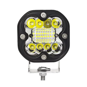 3 Inch 60W Clover LED Work Light Round Square Pod Driving Fog Spot Light for Offroad Motorcycle Tractor SUV ATV 9 36V