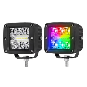 3 Inch Car RGB LED Lights 36W LED RGB Pod Lights with App Controller UTV LED Accent Lighting for UTV Auxiliary Lights