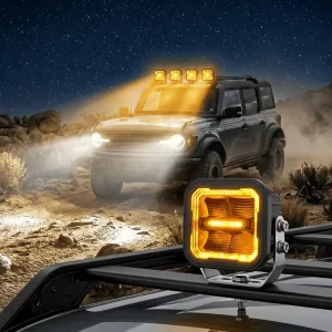 3 Inch LED Driving Lights Waterproof Off Road Pods for Truck SUV 4×4 Jeep Wrangler Offroad Work Fog Lamps Kit