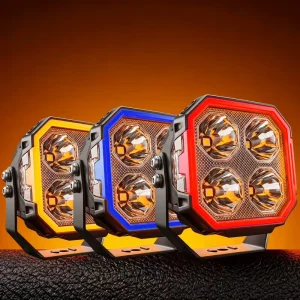 3 Inch LED Pod Lights 210° Wide Angle Yellow White DRL Cube Off Road Driving Fog Lights for Truck UTV ATV