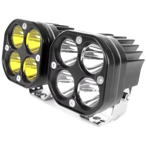 3 Inch Mini Led Work Light Square 40W Car Yellow White Spotlight 12V 24V Offroad Fog Lamp for Truck 4X4 4WD Car Accessories
