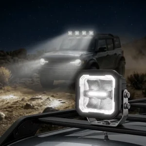 3 Inch Plug and Play LED Pod Light Uniform Beam Pattern Wide Coverage Off Road Driving Lamp