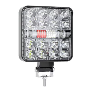 3-Inch Square LED Work Light Waterproof Red Blue Flashing Spotlight Fog Driving Light Accessory Cars Trucks