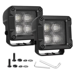 3 LED Boat Lights Off Road LED Pod Light White LED Pod Flood Lights 40W LED Flood Driving Lights for Auxiliary Vehicle Lighting