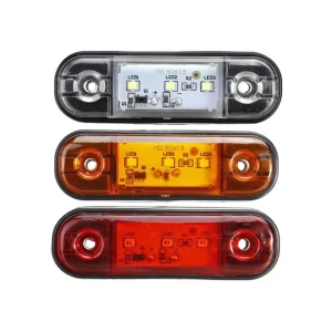 3 LED Universal Side Marking Indicator Light for 12-24V Car Trailer Truck New Condition