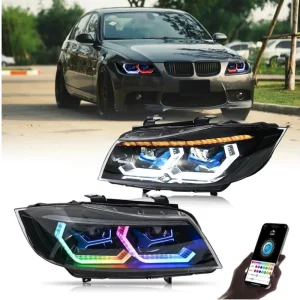 3 Series E90 Headlight E91 LED RGB Modified Headlight DRL Start-Up Animation Upgrade Colorful Front Lamp for BMW
