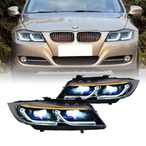 3 Series E90 Laser Style LED Headlights for BMW 3 Series 320i 330i 335i Xenon Halogen Headlight Assembly