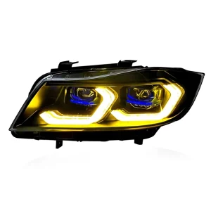 3 Series E90 Two-Color LED Headlight Assembly Modification 05-12 BMW Daytime Running Lights 12V