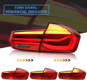 3-Series F30/F35/F80 320i/328i/328D 6th Gen Sedan Led Tail Lights 12V DC 35W Amber Switchback Turn Signals