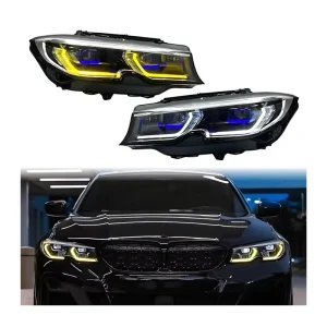 3 Series G20 Laser Headlight Dual Color Dual Color Version Yellow and White DRL Upgrade Head Lamp Projector for BMW