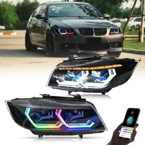 3 Series Start Up Animation Upgrade Tuning Lightings E91 Head Lamps E90 Headlight RGB for BMW Modified DRL with App Control