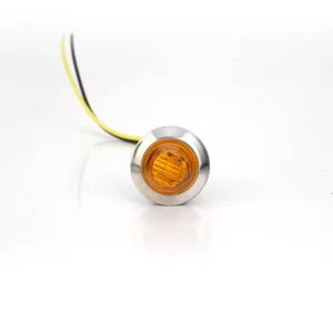 3 Wires LED 3 4 Inch Round Trailer Side Marker Light Dual Colors Turn Signal Lamp for Trucks Two Colors Clearance Lights