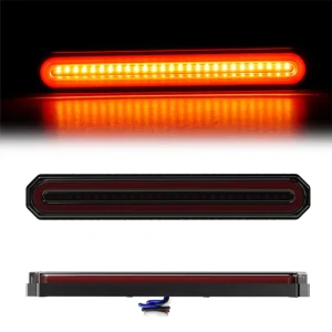 3 in 1 Car Brake Stop Tail Rear Lights 87 LED Sequential Turn Signal Lamp DRL Taillight for Truck Trailer ATV 12V 24V Red Amber