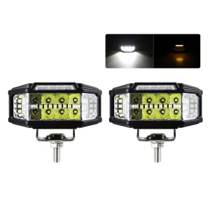 3.5 Inch 21W LED Work Light Pods Spotlights Amber Angel Eyes for Off Road Truck ATV UTV Jeep Pickup Motorcycle
