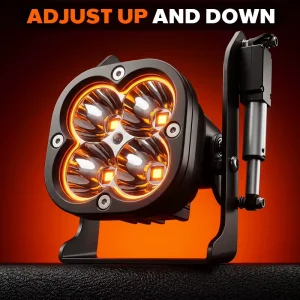 3.5 Inch Remote Control LED Pod Light Motorized Up Down Adjustable Auxiliary Driving Light for Truck UTV ATV SUV